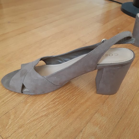 Beige Suede Heels - Picture 8 of 9